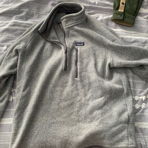 Large Light gray Patagonia half zip.